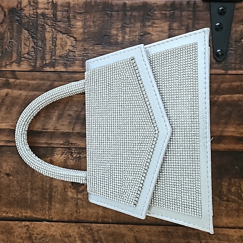 Sliver rhinestone handbag